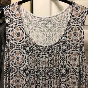 Flowy print top